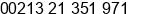 Fax number of Mr. SID ALI BOUSSAA at Algeria