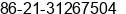 Fax number of Mr. Bill at Shanghai
