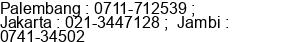 Fax number of Mr. Jemmy & Slamet at Palembang