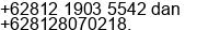 Phone number of Mrs. HELENA at Bogor