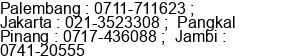 Phone number of Mr. Jemmy & Slamet at Palembang